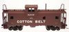 Atlas O Cotton Belt  Extended Vision caboose, 3 rail
