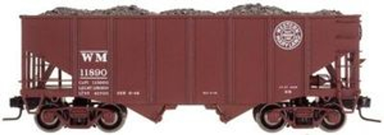 Atlas O WM (circle logo) Diecast  2 Bay Fishbelly Hopper, 3 rail or 2 rail
