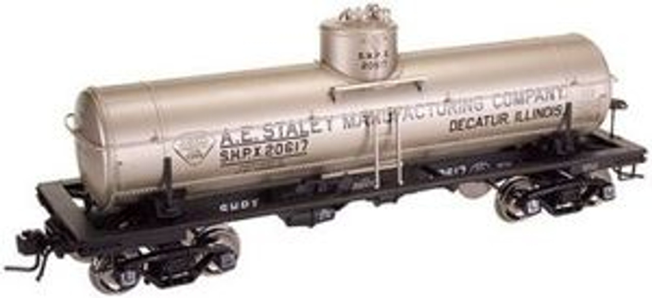 Atlas O AE Staley (silver) 8000 gallon tank car, 3 rail or 2 rail