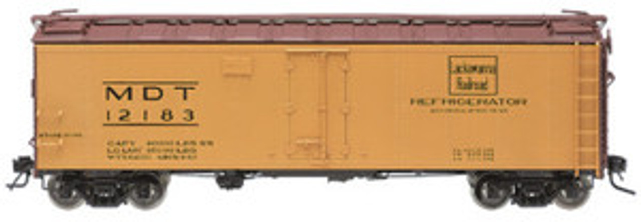 Atlas O Lackawanna  40' steel reefer, 3 or 2 rail