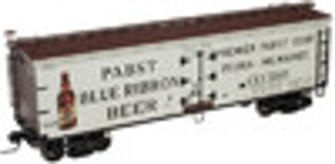 Atlas O Pabst Beer  (blue ribbon)40' wood reefer, 3 rail or 2 rail