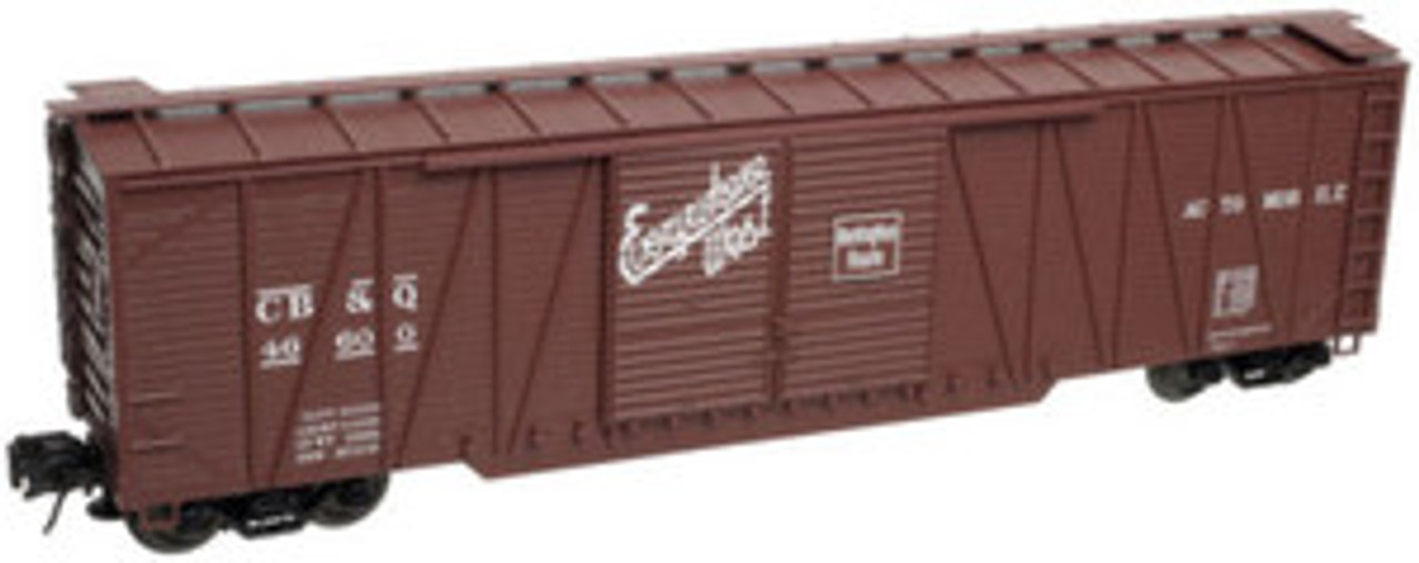 Atlas O CB&Q 50' single sheathed box (ew), 3 or 2 rail