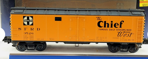 Atlas O Industrial Rail Santa Fe reefer (early), 027 (semi-scale)