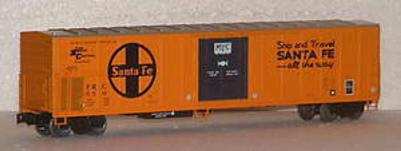 Weaver Santa Fe 57' Mechanical Reefer, 3 rail w/diesel motor sound, diecast trucks