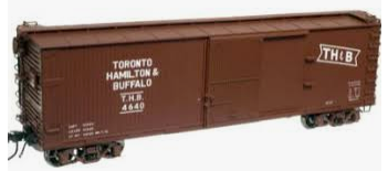 Atlas O TH&B  40' double sheathed (wood)  box car, 3 or 2 rail