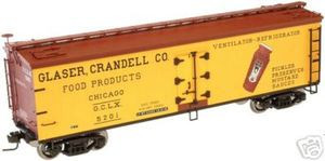 Atlas O Glaser Crandall Foods 40' reefer, 3  or 2 rail
