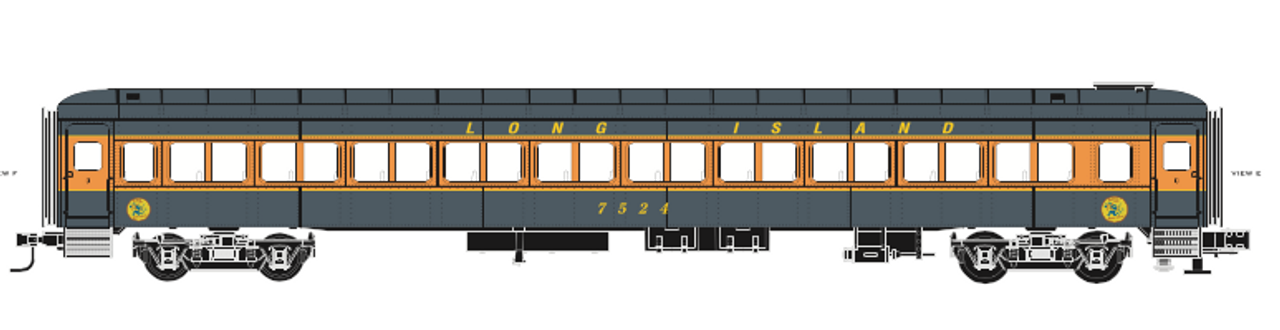 Weaver  PDT exclusive LIRR (gray/orange)  Pullman Bradley coach