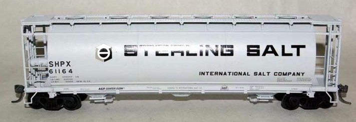 Atlas O Sterling Salt  Cylindrical Covered  Hopper, 3 rail or 2 rail