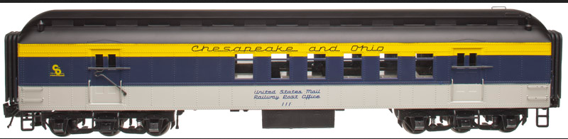 Atlas O C&O  60 ft  RPO  car, 2 rail 