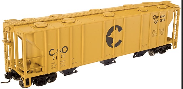 Atlas O Chessie system 40' 3 Bay PS-2 Covered Hopper