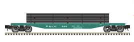 Atlas O P&LE 50' flat car with pipe load