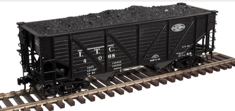 Atlas O Illinois Terminal  2 Bay Wartime Composite Hopper, 3 rail