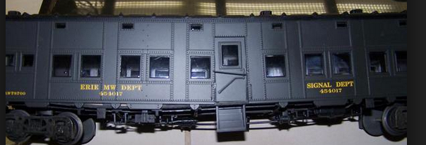 Weaver Erie  troop sleeper converted to M of W bunk car