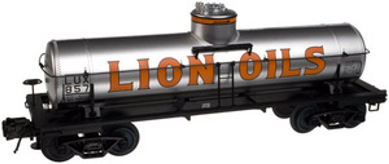 Atlas O Lion Oils 8000 gal tank car, 3 or 2 rail