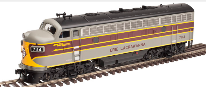 .Atlas O Erie-Lackawanna F-7 A  non-powered diesel, 3 rail