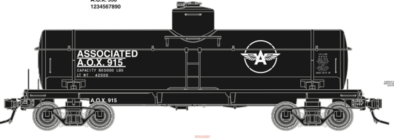 PDT exclusive Atlas O  Flying A  (Associated Oil) 8000 gallon tank car