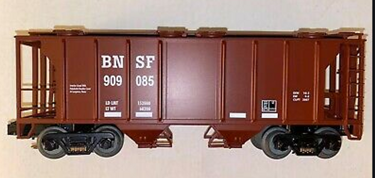 MTH Premier BNSF (tuscan) PS-2 34' Covered Hopper, 3 rail