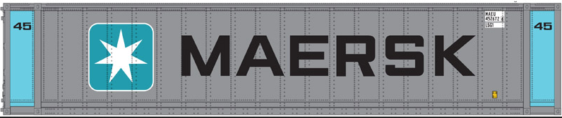 Atlas O  Maersk  (blue/silver) 45'' container