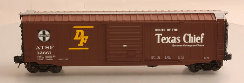 Atlas O Santa Fe  (Texas Chief) 50' box car, 3 rail or 2 rail