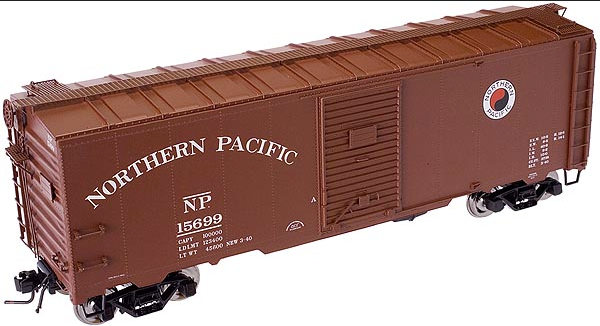 Atlas O NP 1937 style (1930's-60's) AAR 40' Steel Box car