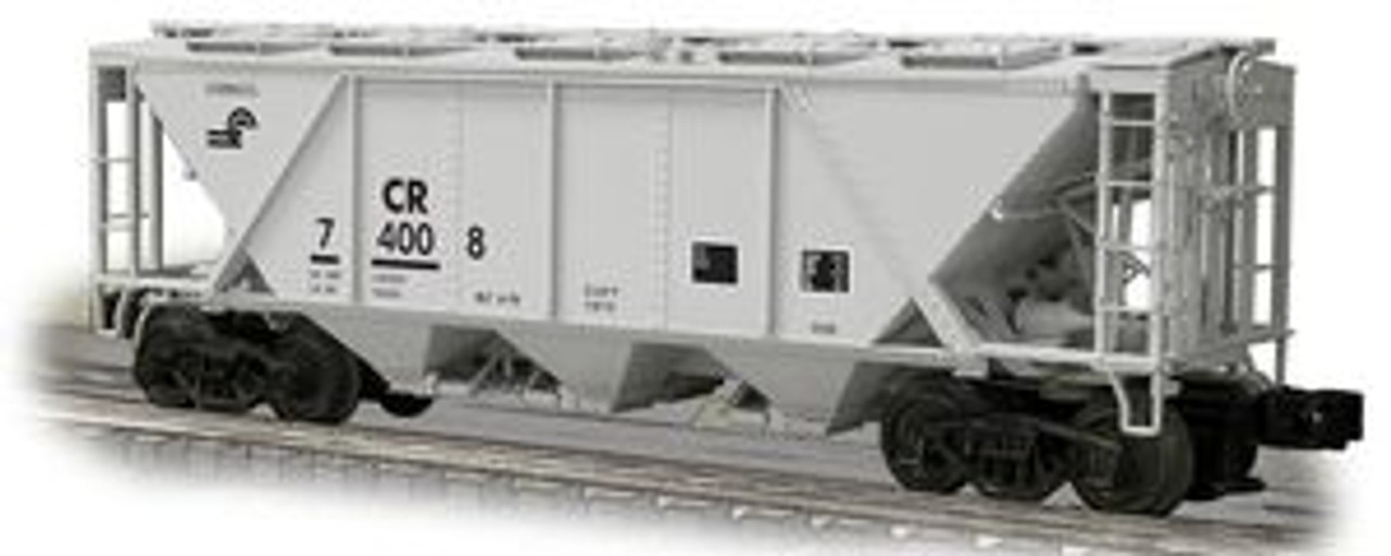 Weaver Conrail H30 covered hopper car (gray), 2 rail or 3 rail