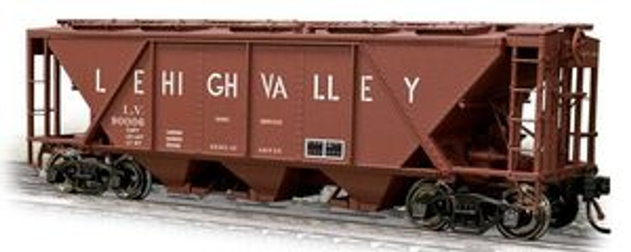 Weaver Lehigh Valley H30 covered hopper car (tuscan), 2 rail or 3 rail