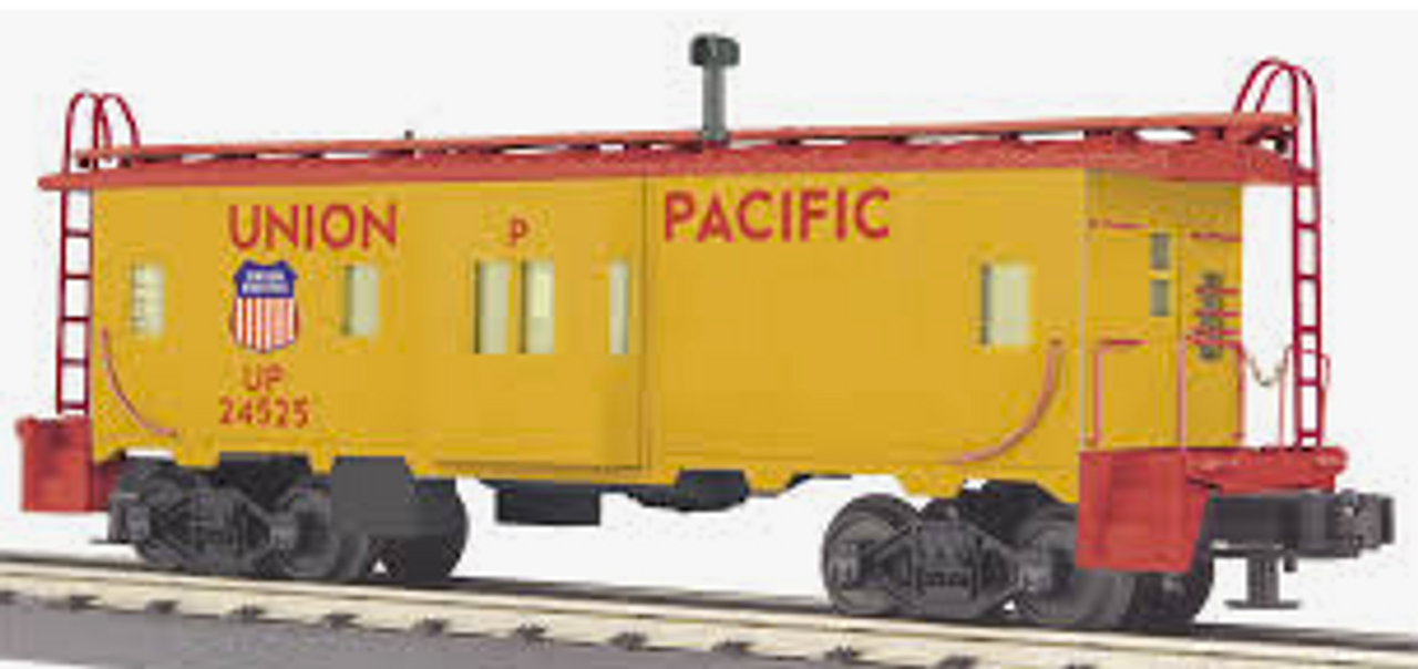 MTH Railking Scale UP (yellow)  Bay Window Caboose, 3 rail