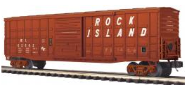 MTH Premier Rock Island 50' 1970's-later  Waffle side  Box car, 3 rail 