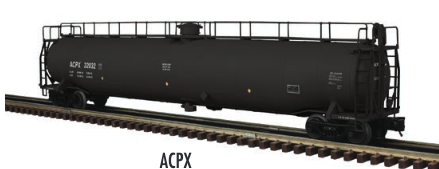 Pre-order for Atlas O ACPX   33,000 gallon  fishbelly tank car, 3 rail or 2 rail