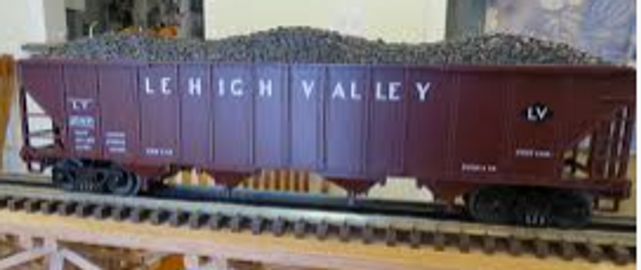 MTH Premier LV 4-bay 40' Ribbed Side Hopper Car, 3 rail