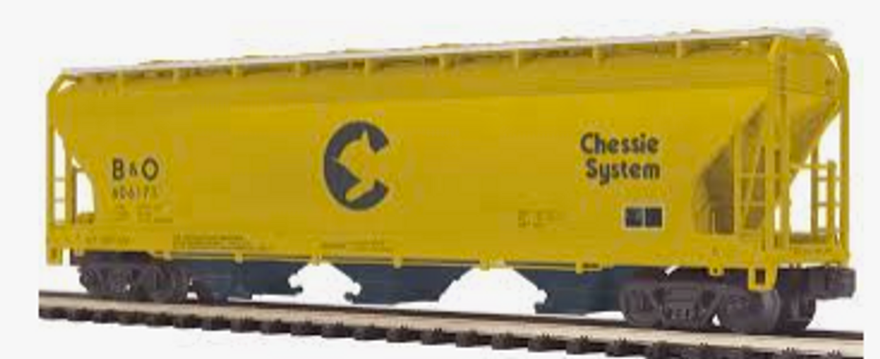 MTH Premier Chessie (B&O) 3-Bay Centerflow Covered Hopper, 3 rail