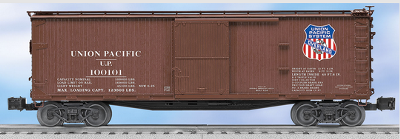 Lionel UP USRA double sheathed  40' (simulated wood) box car , 3 rail