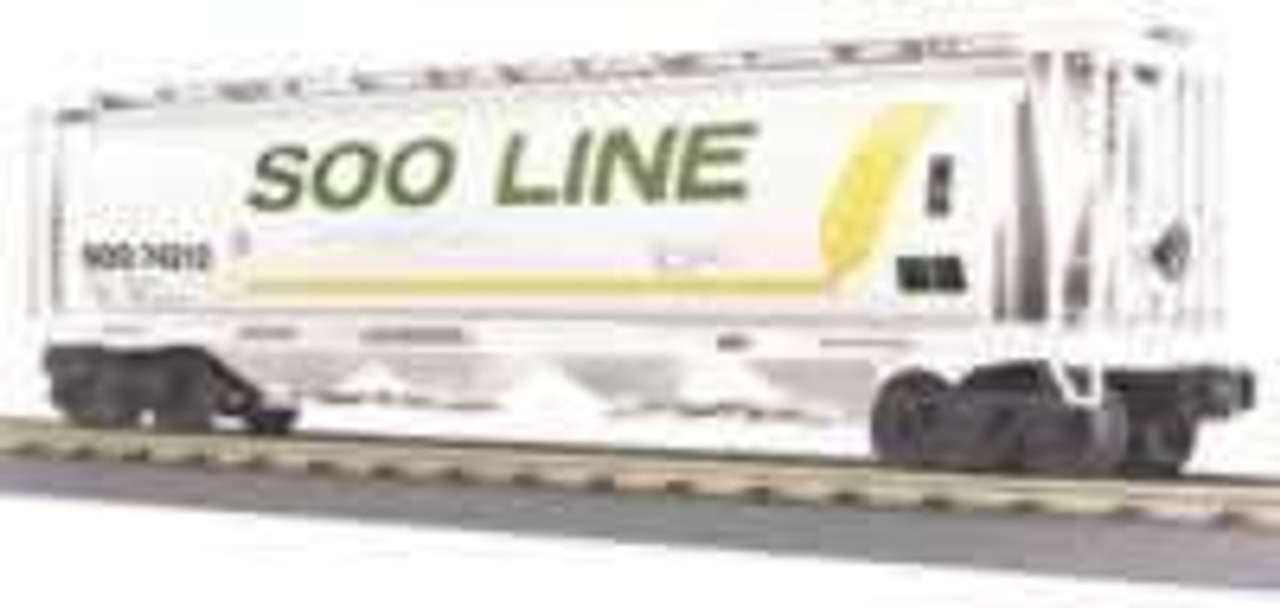 MTH Rail King SOO semi scale  4-Bay Cylindrical covered Hopper, 3 rail