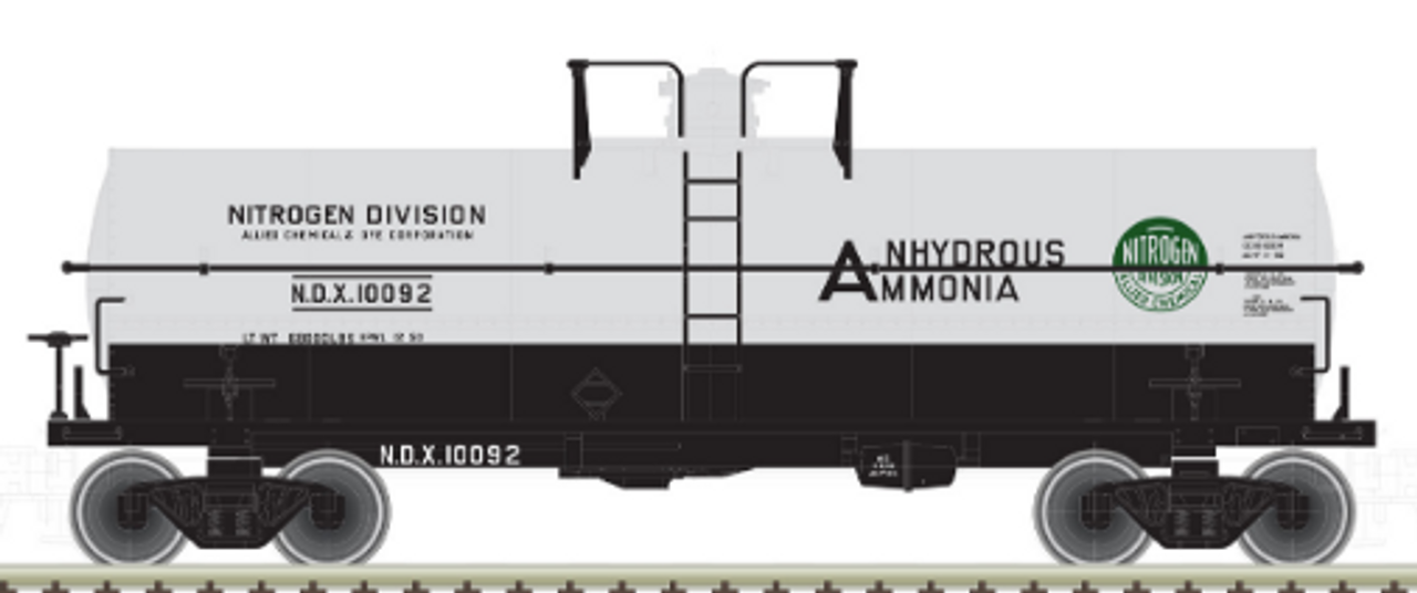 Atlas O Allied Chemical (NDX)  11,000 gallon tank car, 3 rail or 2 rail