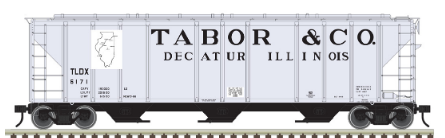 Atlas O Tabor and Co  PS-4427  covered hopper, 3 rail or 2 rail