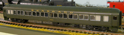 Weaver 80' Seaboard Pullman-Bradley coach Car, 3 rail 