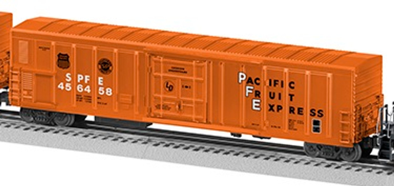 Lionel/Weaver SPFE 57' (SPFE Orange) Mechanical Reefer car, 3 rail 
