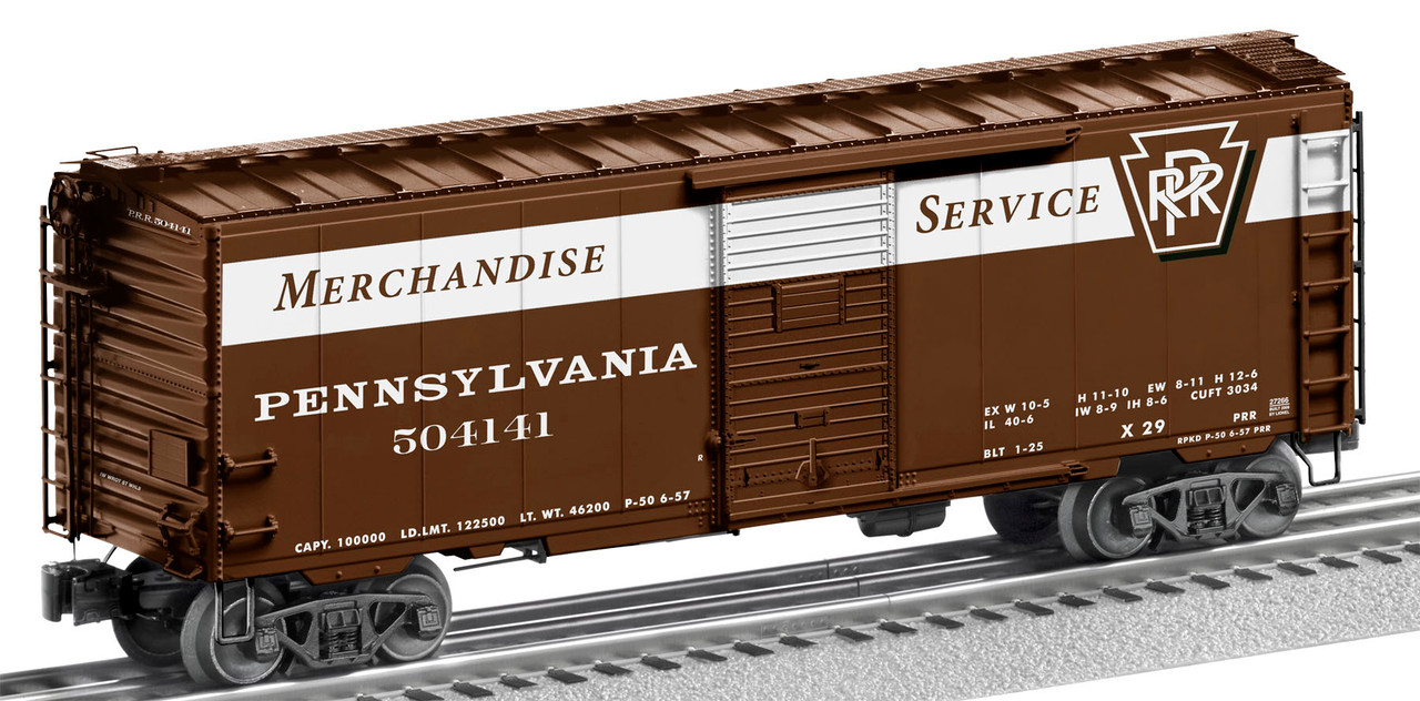 Lionel PRR  Merchandise Service 40' PS-1 box car , 3 rail