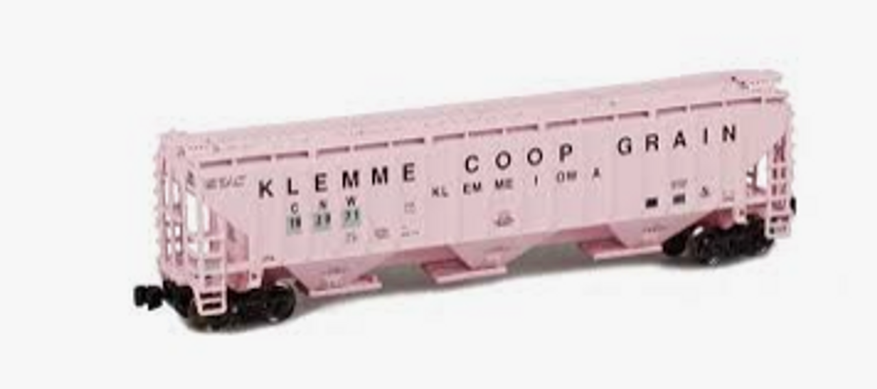 Atlas O  PDT exclusive Set of 6 Pink Grain elevator PS4750 Covered Hopper cars..2 rail