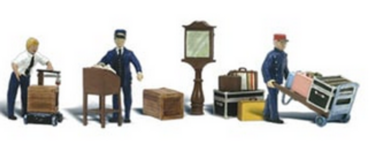 Woodland Scenics O gauge train station workers set