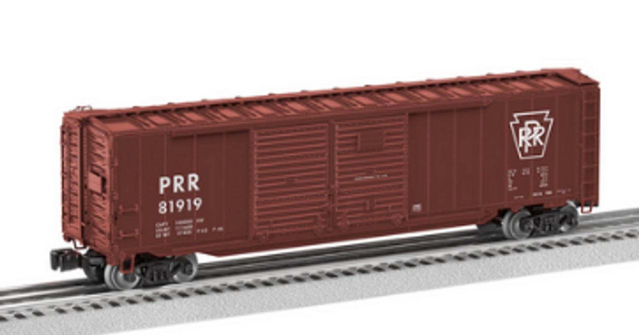 Lionel PRR 50' double door box car with end doors , 3 rail