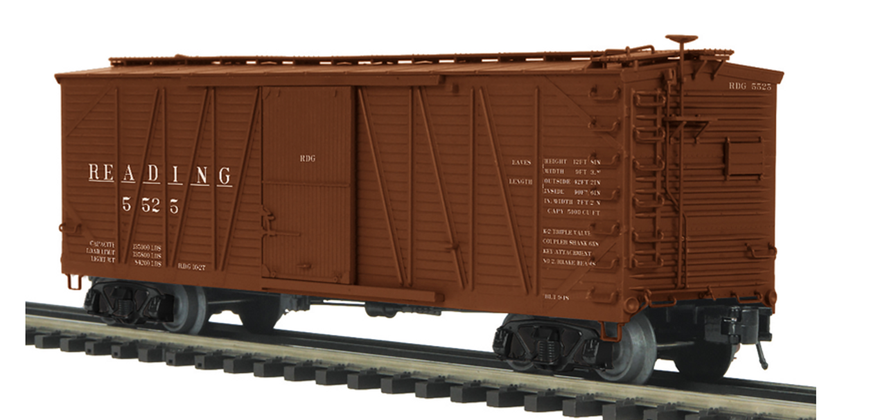 MTH Premier Reading single sheathed (wood)   40' box car, 3 rail or 2 rail