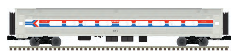 Pre-order for Atlas O Premier Amfleet Phase 1, coach car, 3 rail or 2 rail