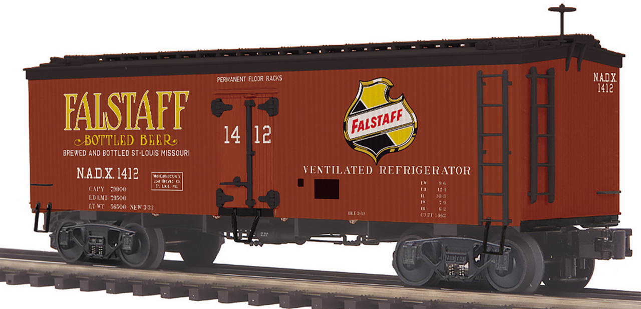 PDT exclusive MTH Premier Falstaff beer 36'' wood reefer, 3 rail