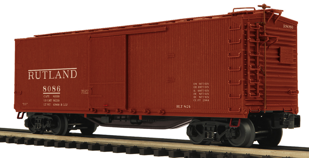 PDT exclusive MTH Premier Rutland  40' double sheathed Box car, (No Whippet slogan), 3 rail