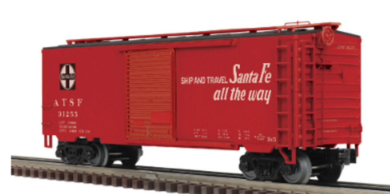 Atlas O Santa Fe Grand Canyon  40' PS-1  40' box car, 6' door, 3 rail or 2 rail