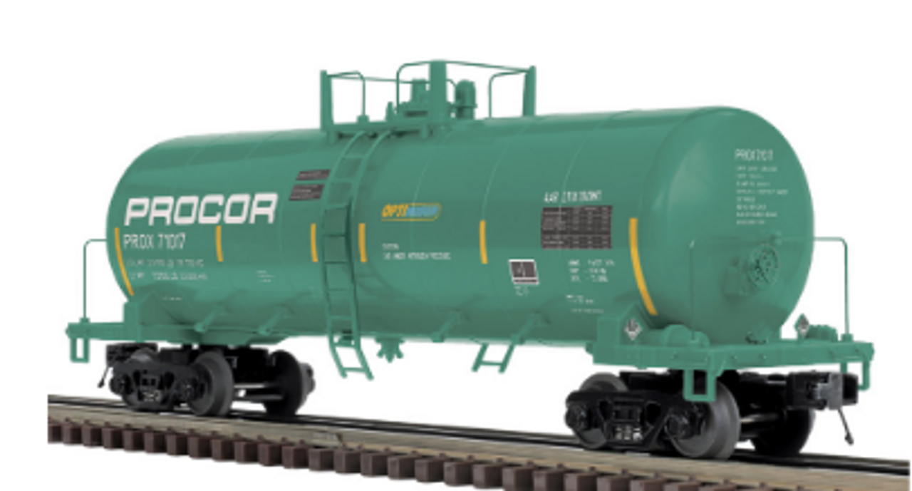 Atlas  Premier Procor (green)  1970's & later "modern"  tank car, 2 rail