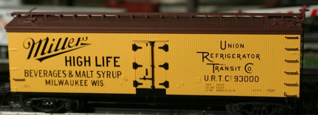 Atlas special run Miller High Life beer  40' wood reefer, 3 rail or 2 rail