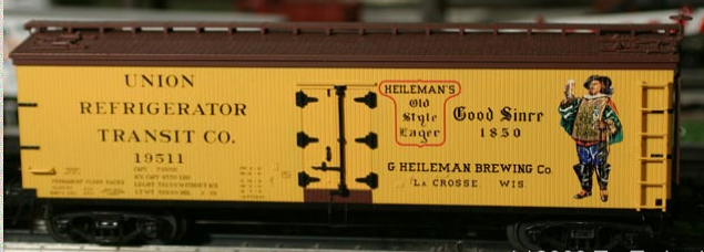 Atlas special run Heileman Brewing 40' wood reefer, 3 rail or 2 rail