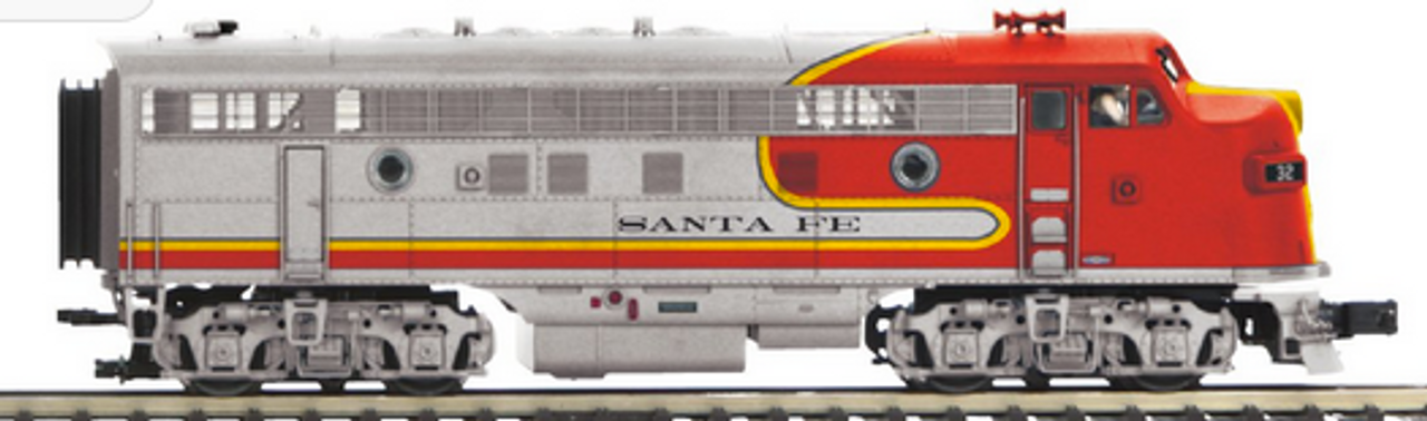 MTH Premier  Santa Fe  F-3A (plated sliver)  diesel, 3 rail,  powered, proto 3.0